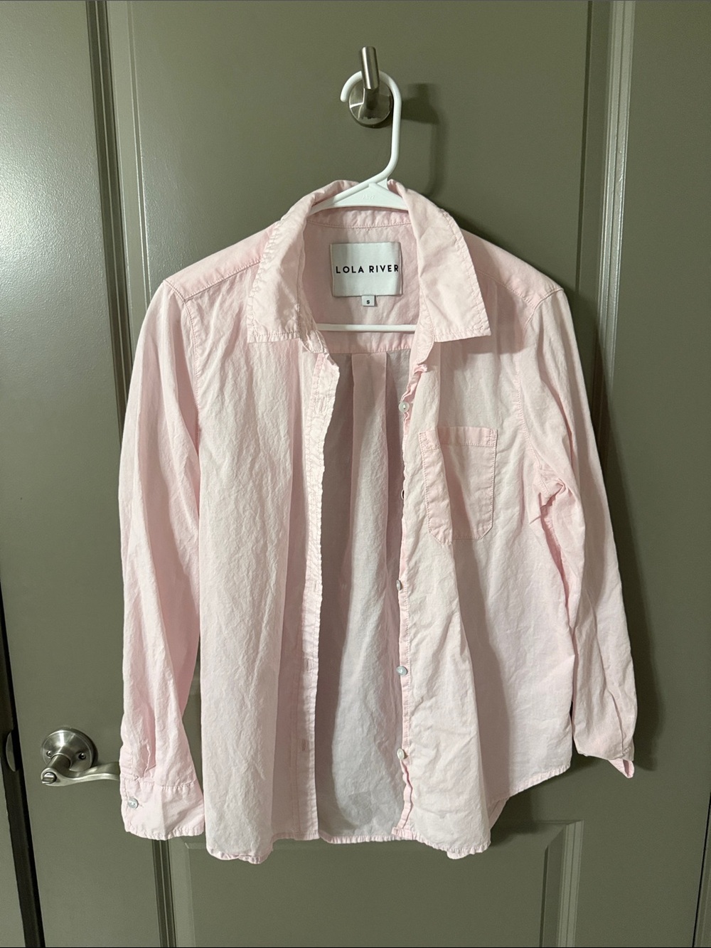 Lola River Women's Light Pink Button-Down Shirt
